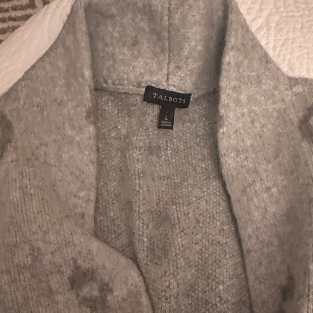 Talbots Women's Soft Gray Sweater L